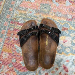 Birkenstock Glossy Black Sandals